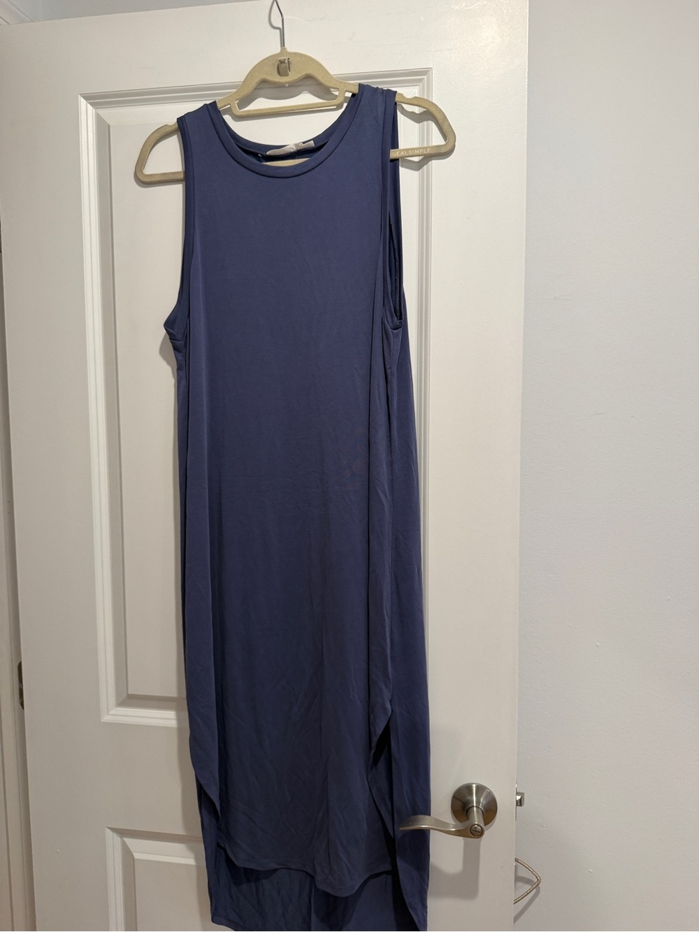 Lush Sleeveless Maxi Dress in Slate Blue